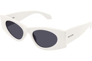 Ochelari de soare Alaia AA0075S 002 Cat Eye Albi