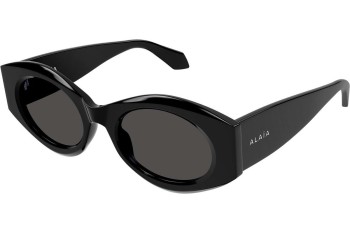 Solbriller Alaia AA0080S 001 Oval Sort