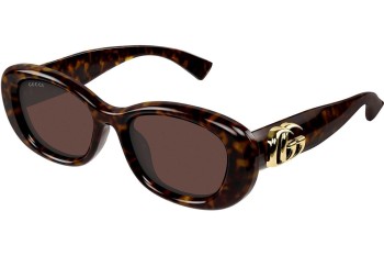 Okulary przeciwsłoneczne Gucci GG1829SK 002 Kocie oczy Havana