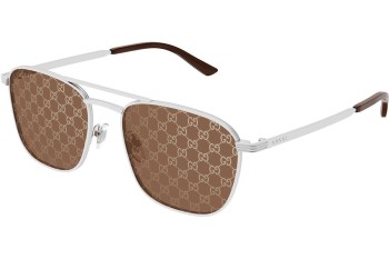 Okulary przeciwsłoneczne Gucci GG1881S 004 Kwadratowe Srebrne