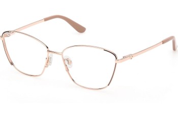 Okulary korekcyjne Guess GU50224 059 Kocie oczy Złote