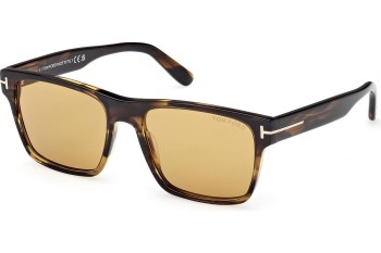 Solglasögon Tom Ford Calder FT1205 56E Fyrkantig Havana