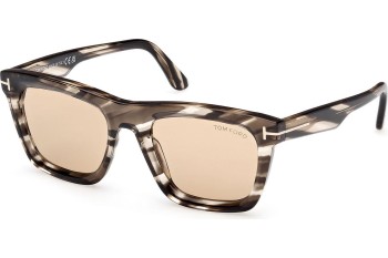 Okulary przeciwsłoneczne Tom Ford Lelio FT1207 56E Kwadratowe Szare