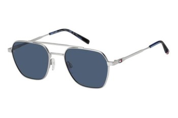 Okulary przeciwsłoneczne Tommy Hilfiger TH2192/S CTL/KU Kwadratowe Srebrne