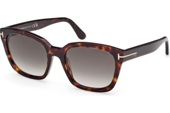 Okulary przeciwsłoneczne Tom Ford Haylay FT1216 52B Kwadratowe Havana