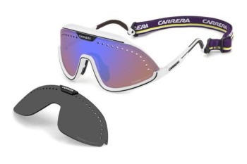 Okulary przeciwsłoneczne Carrera CSPORT01/S 6HT/ZS Pojedyncze | Shield Białe Okulary przeciwsłoneczne Carrera CSPORT01/S 6HT/ZS Pojedyncze | Shield Białe