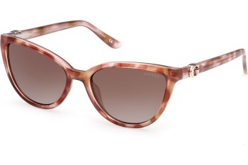 Okulary przeciwsłoneczne Guess GU00189 47F Kocie oczy Havana