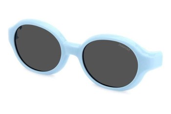 Ochelari de soare Polaroid Junior PLDK004CL-ON MVU Ovali Albaștri