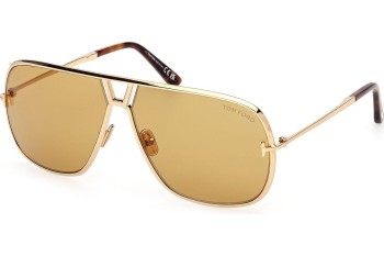 Okulary przeciwsłoneczne Tom Ford Stavros FT1204 30E Kwadratowe Złote Okulary przeciwsłoneczne Tom Ford Stavros FT1204 30E Kwadratowe Złote