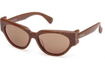 Okulary przeciwsłoneczne Max Mara Clip-1 MM0139 56E Kocie oczy Havana