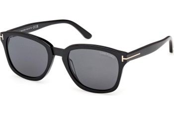 Okulary przeciwsłoneczne Tom Ford Graydon FT1213 01D Polarized Kwadratowe Czarne