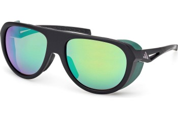 Okulary przeciwsłoneczne Adidas Sport SP0110 02Q Pilotki (Aviator) Czarne