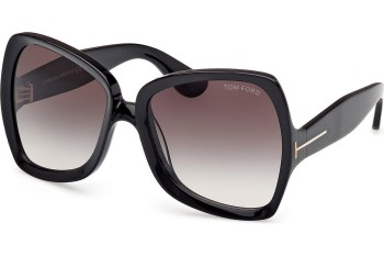 Okulary przeciwsłoneczne Tom Ford Jerry FT1222 01B Kocie oczy Czarne