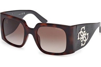 Okulary przeciwsłoneczne Guess GU00201-H 52F Kwadratowe Havana