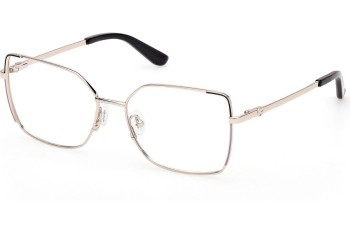 Okulary korekcyjne Guess GU50223 032 Kocie oczy Złote