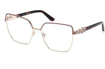 Okulary korekcyjne Guess GU50229 058 Kocie oczy Brązowe