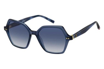 Ochelari de soare Tommy Hilfiger TH2213/S PJP/08 Cat Eye Albaștri