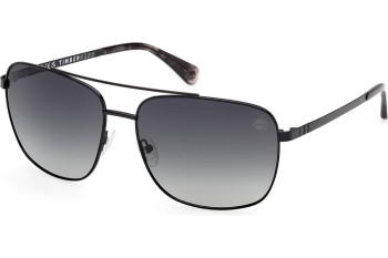 Okulary przeciwsłoneczne Timberland TB00044 01D Polarized Kwadratowe Czarne