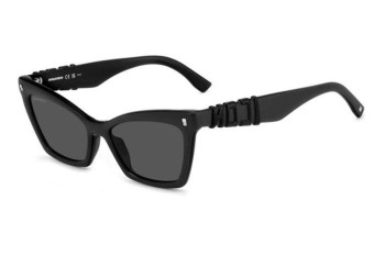 Okulary przeciwsłoneczne Dsquared2 ICON0026/S 003/IR Kocie oczy Czarne