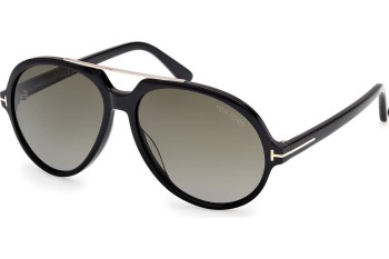 Okulary przeciwsłoneczne Tom Ford Aalto FT1210 01B Pilotki (Aviator) Czarne Okulary przeciwsłoneczne Tom Ford Aalto FT1210 01B Pilotki (Aviator) Czarne
