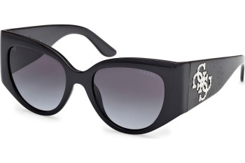 Okulary przeciwsłoneczne Guess GU00202 01B Kocie oczy Czarne