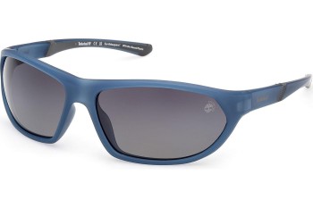 Ochelari de soare Timberland TB00035 91D Polarized Dreptunghiulari Albaștri