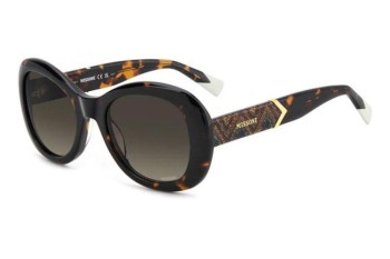 Okulary przeciwsłoneczne Missoni MIS0215/G/S 086/HA Kocie oczy Havana