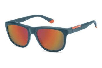 Okulary przeciwsłoneczne Polaroid PLD2163/S 5BF/OZ Polarized Kwadratowe Niebieskie