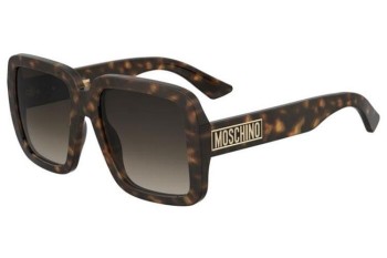 Zonnebril Moschino MOS180/S 086/HA Vierkant Havana