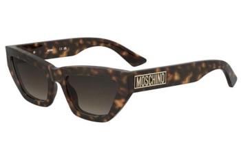 Okulary przeciwsłoneczne Moschino MOS182/S 086/HA Kocie oczy Havana