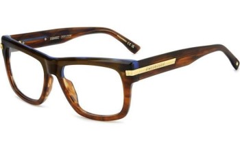 Okulary korekcyjne Dsquared2 D20163 EX4 Kwadratowe Brązowe