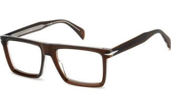 Okulary korekcyjne David Beckham DB7138 YL3 Kwadratowe Brązowe