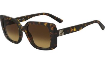 Ochelari de soare Love Moschino MOL090/S 086/5U Cat Eye Havana