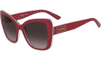 Okulary przeciwsłoneczne Love Moschino MOL083/S SSC/HA Kocie oczy Czerwone Okulary przeciwsłoneczne Love Moschino MOL083/S SSC/HA Kocie oczy Czerwone