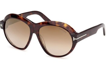 Solbriller Tom Ford FT1113 52G Rund Havana