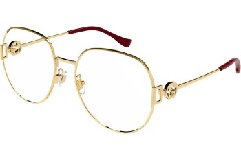 Okulary korekcyjne Gucci GG1208O 001 Okrągłe Złote