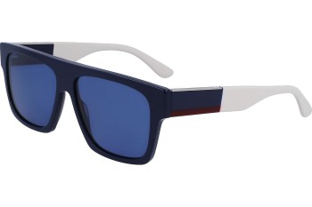 Okulary przeciwsłoneczne Lacoste L984S 410 Flat Top Niebieskie