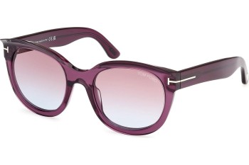 Okulary przeciwsłoneczne Tom Ford FT1114 80Z Okrągłe Fioletowe