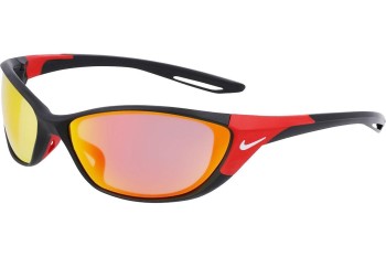 Okulary przeciwsłoneczne Nike Zone M DZ7358 011 Prostokątne Czarne