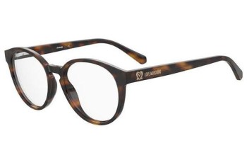 Okulary korekcyjne Love Moschino MOL626 086 Owalne Havana