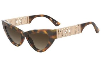 Okulary przeciwsłoneczne Moschino MOS170/S 086/HA Kocie oczy Havana