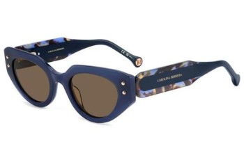 Ochelari de soare Carolina Herrera HER0221/G/S XP8/70 Cat Eye Albaștri