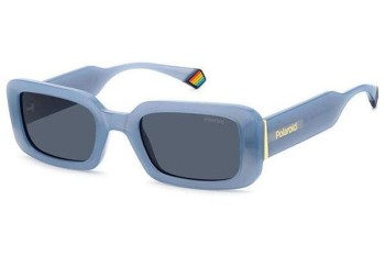 Слънчеви очила Polaroid PLD6208/S/X MVU/C3 Polarized Правоъгълни Синя