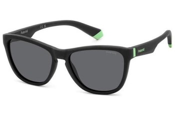 Zonnebril Polaroid Junior PLD8056/S 003/M9 Polarized Vierkant Zwart