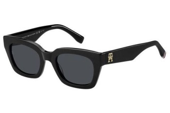 Okulary przeciwsłoneczne Tommy Hilfiger TH2052/S 807/IR Prostokątne Czarne