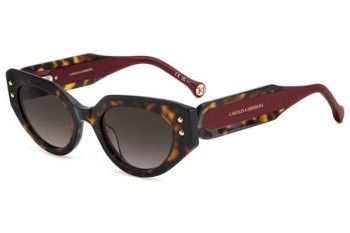 Ochelari de soare Carolina Herrera HER0221/G/S O63/HA Cat Eye Havana