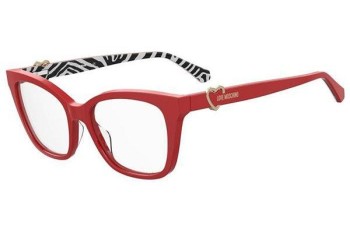 Okulary korekcyjne Love Moschino MOL621 C9A Kocie oczy Czerwone