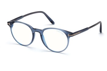 Okulary korekcyjne Tom Ford FT5695-B 090 Okrągłe Niebieskie