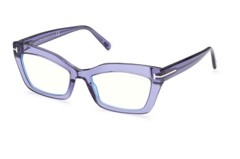 Okulary korekcyjne Tom Ford FT5766-B 078 Kocie oczy Fioletowe