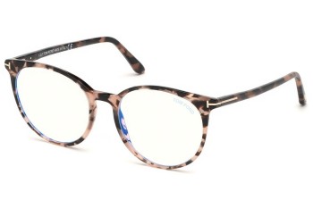 Okulary korekcyjne Tom Ford FT5575-B 054 Okrągłe Havana